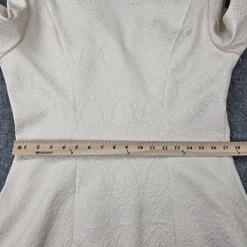 Vintage Hobby Horse Blazer Womens Large Cream Brocade Beaded Metallic Made USA - Picture 10 of 16
